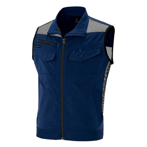 ワークベスト(スタンドカラー) ネイビー 3L