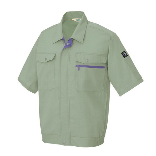 半袖ブルゾン アースグリーン L