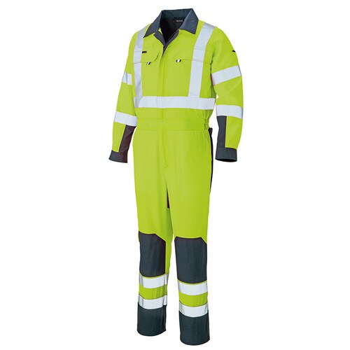 ツナギ ハイパーイエロー×ネイビー 4L