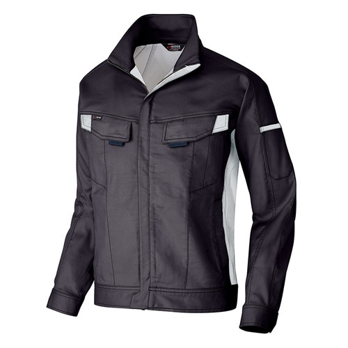 長袖ブルゾン チャコール×シルバーグレー L