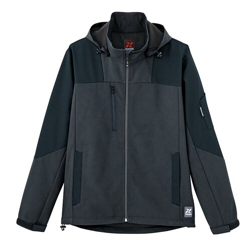 裏フリース防風ジャケット チャコール 4L