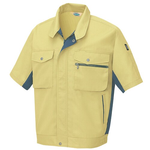 半袖ブルゾン マスタード×オリーブ S