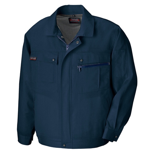 長袖サマーブルゾン(無地) ディープネイビー S