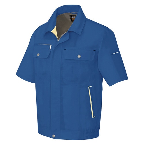 半袖ブルゾン ロイヤルブルー×イエロー M