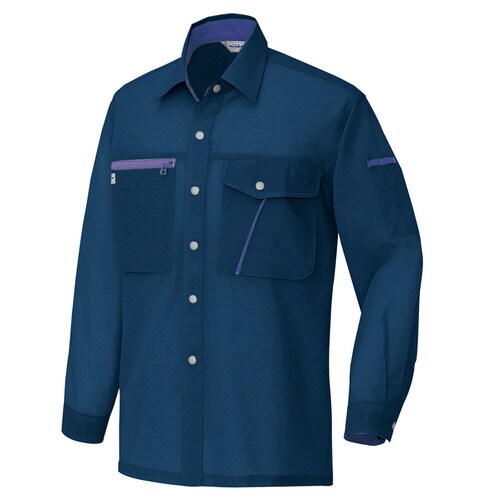 長袖シャツ ネイビー L