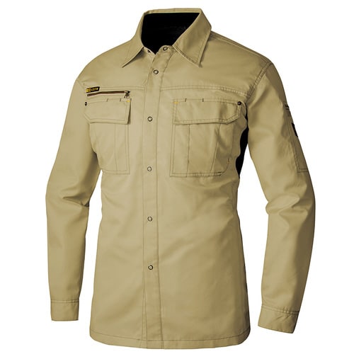 長袖シャツ カーキ 3L