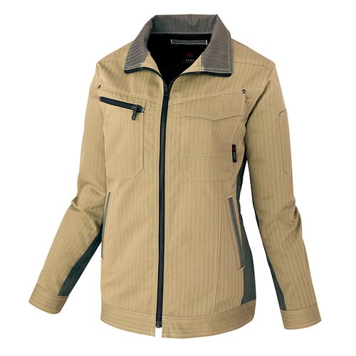 レディース長袖サマーブルゾン カーキ L