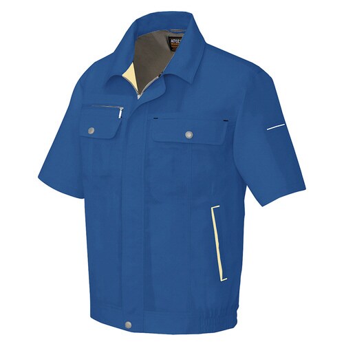 半袖ブルゾン ロイヤルブルー×イエロー S