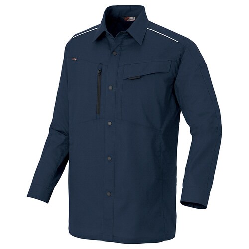 長袖シャツ ネイビー LL