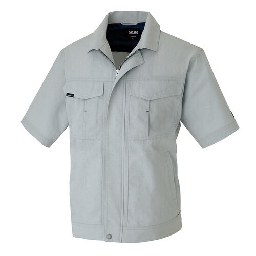 半袖ブルゾン シルバーグレー L