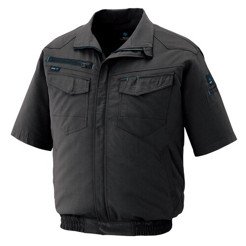 空調服 半袖ブルゾン チャコール 3L