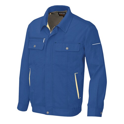 長袖サマーブルゾン ロイヤルブルー×イエロー LL