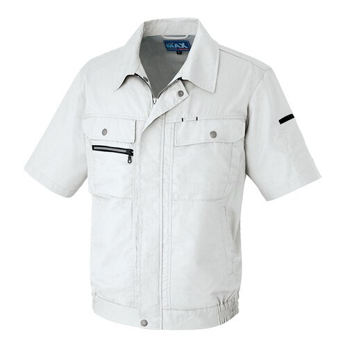 半袖ブルゾン シルバーグレー L