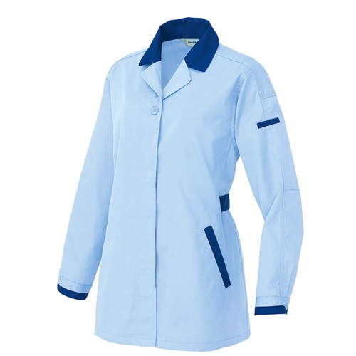 長袖サマースモック サックス×ネイビー LL