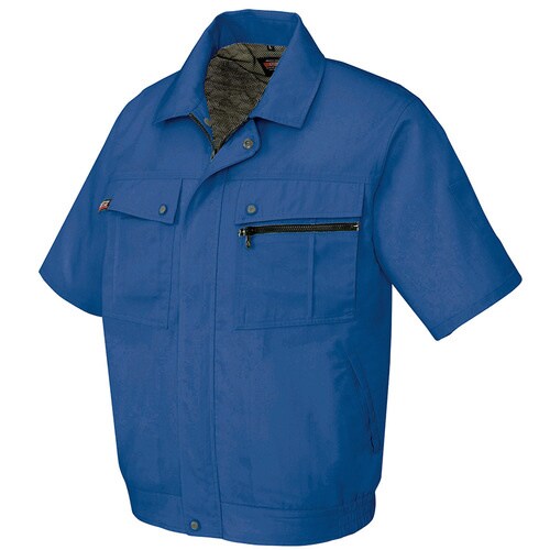 半袖ブルゾン(無地) ロイヤルブルー LL