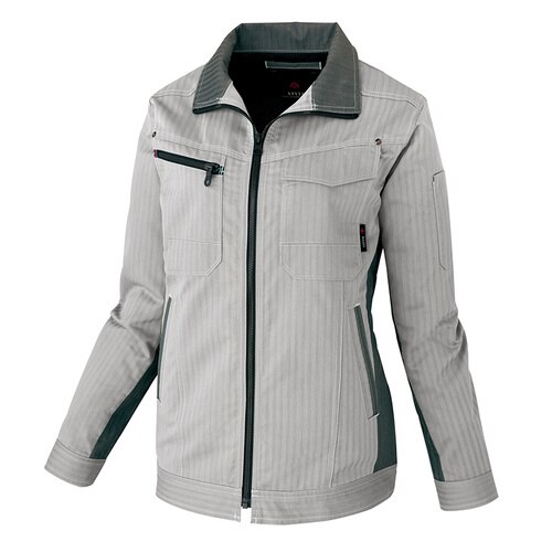 レディース長袖サマーブルゾン シルバーグレー L