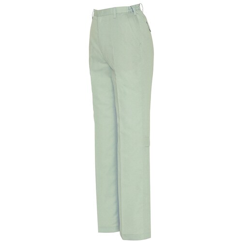 レディースシャーリングパンツ アースグリーン 3L