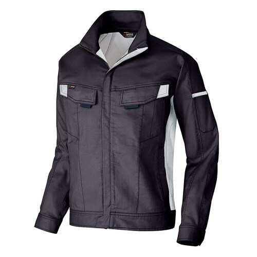 長袖ブルゾン チャコール×シルバーグレー 5L