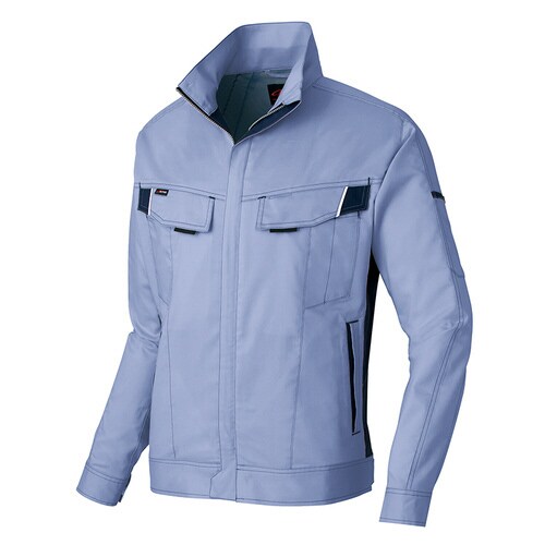 長袖夏ブルゾン Mバイオレット×ネイビー SS