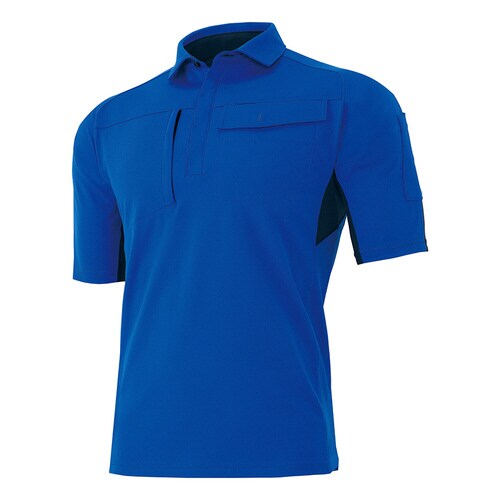 半袖ポロシャツ ブルー 6L