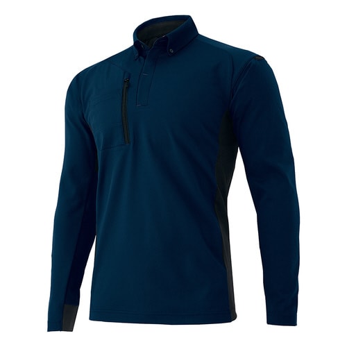 長袖ポロシャツ ネイビー 3L