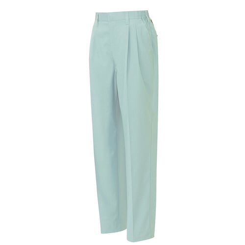 レディースシャーリングパンツ アースグリーン 4L