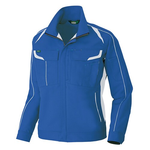 長袖ブルゾン ブルー×シルバーグレー 3L