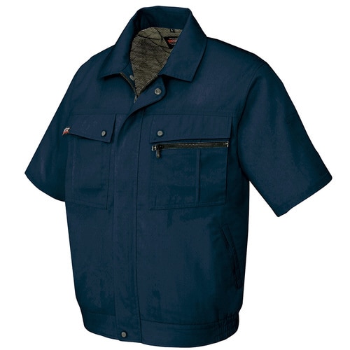 半袖ブルゾン(無地) ディープネイビー M