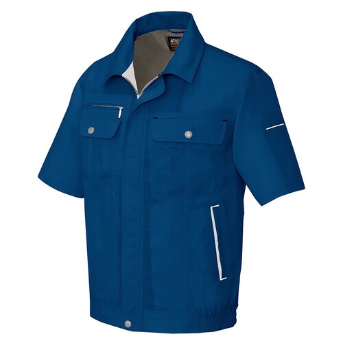 半袖ブルゾン Fネイビー×Sグレー 4L