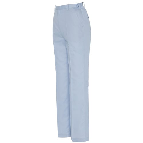 レディースシャーリングパンツ サックス L