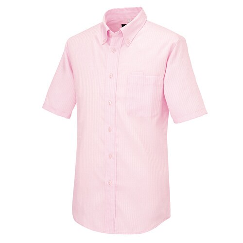 半袖BDシャツ(ヘリンボーン) ピンク SS
