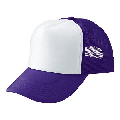 Aメッシュキャップ パープル×ホワイト F