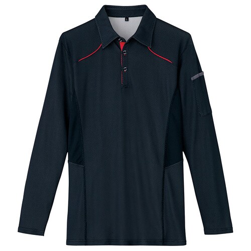 長袖ポロシャツ ブラック 3L