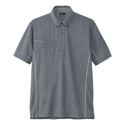 半袖ボタンダウンポロシャツ モクチャコール M