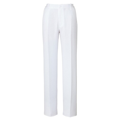 レディース脇シャーリングパンツ ホワイト 3L