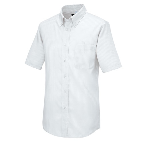 半袖BDシャツ(ヘリンボーン) ホワイト 3S