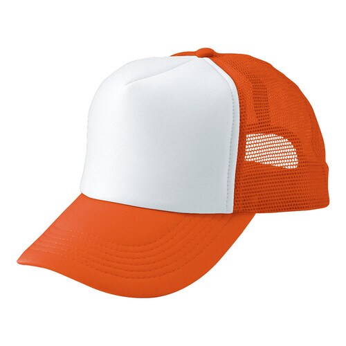 Aメッシュキャップ Fオレンジ×ホワイト F