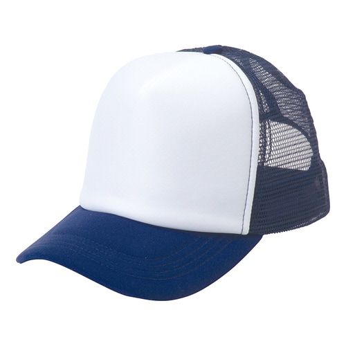Aメッシュキャップ ネイビー×ホワイト F