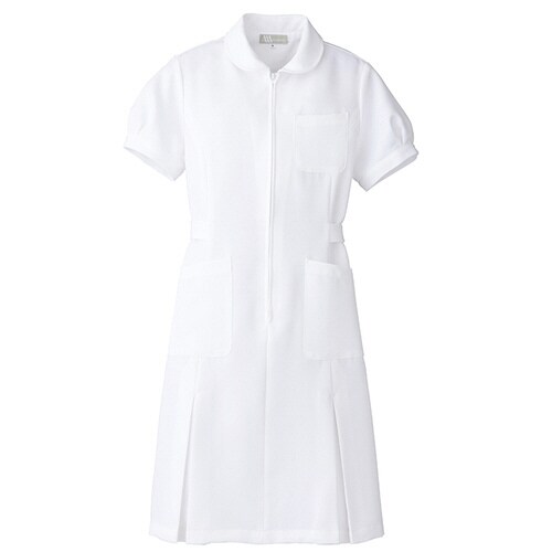 パフスリーブワンピース ホワイト 3L