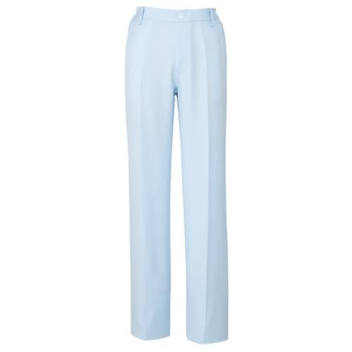 レディース脇シャーリングパンツ サックス M