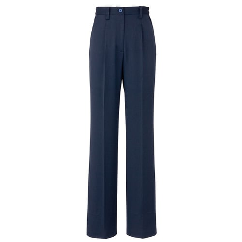 レディース脇シャーリングパンツ ネイビー L