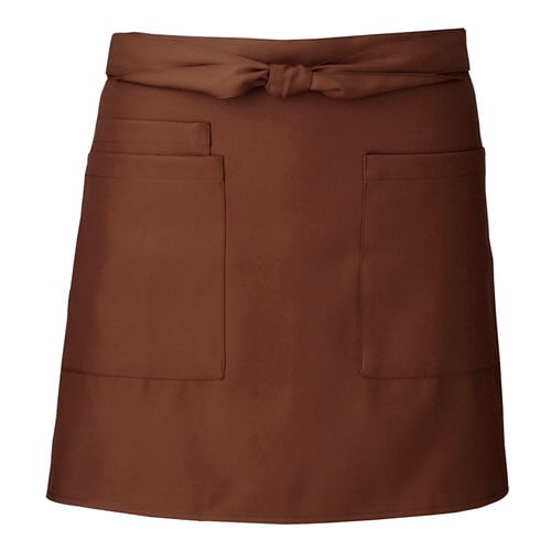 ショートエプロン ブラウン F