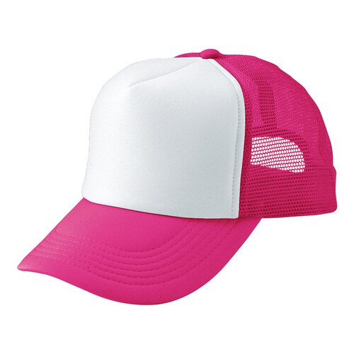 Aメッシュキャップ Fピンク×ホワイト F
