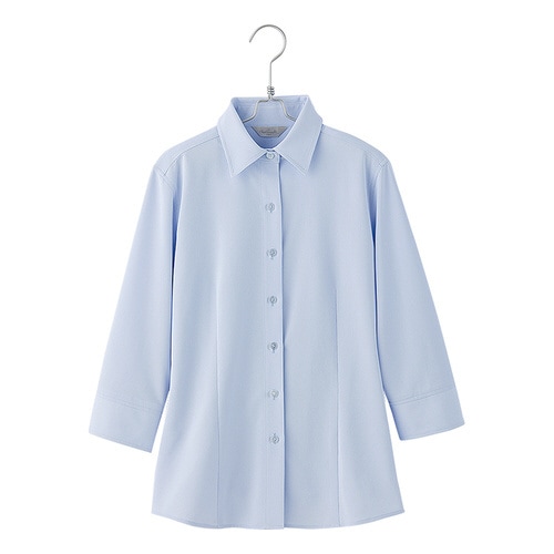 七分袖ブラウス サックス 15