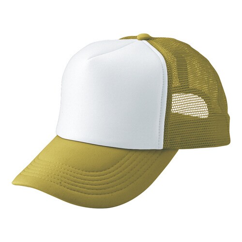 Aメッシュキャップ ベージュ×ホワイト F