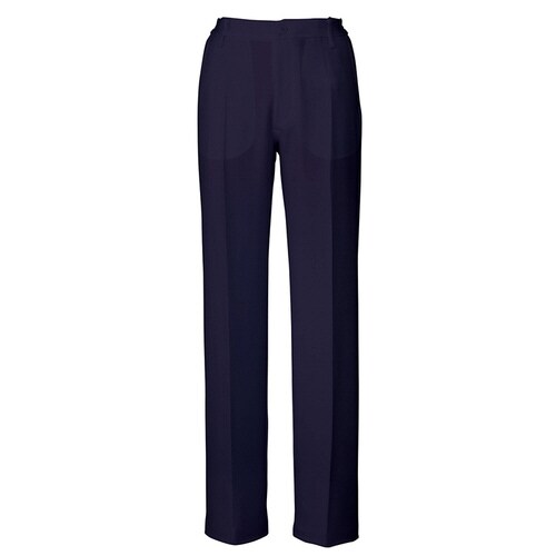 レディース脇シャーリングパンツ ダークネイビー M