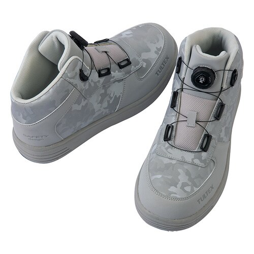 セーフティシューズ グレー 25