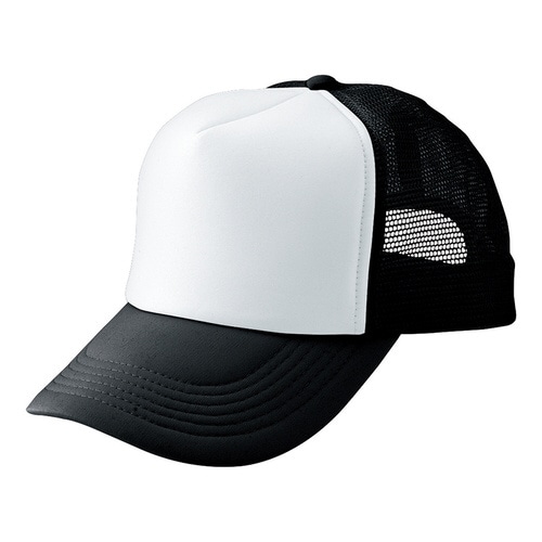 Aメッシュキャップ ブラック×ホワイト F