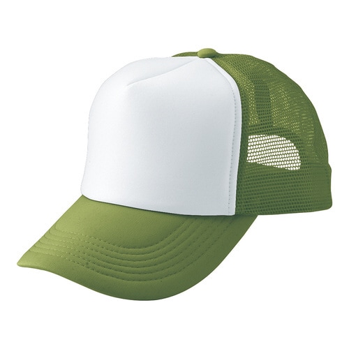 Aメッシュキャップ オリーブ×ホワイト F