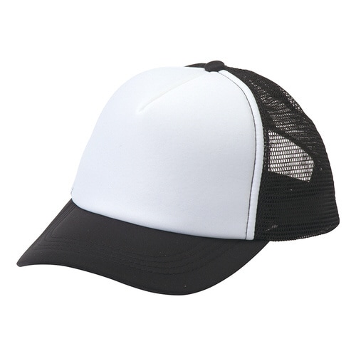 Aメッシュキャップ ブラック×ホワイト F
